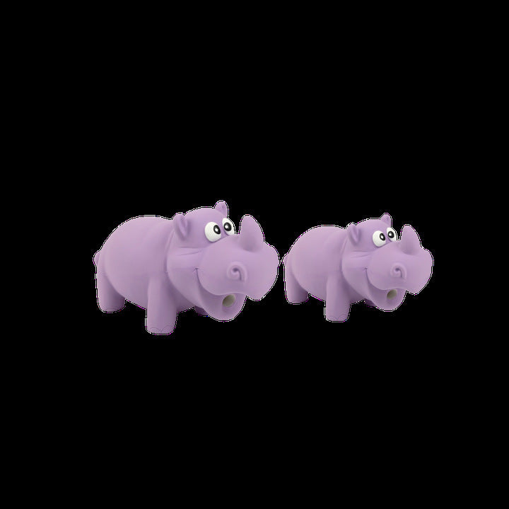Dog Sound Toy Hippo Shape Teddy French Bulldog Teeth Cleaning Latex Durable Chew Pet Dog Toy