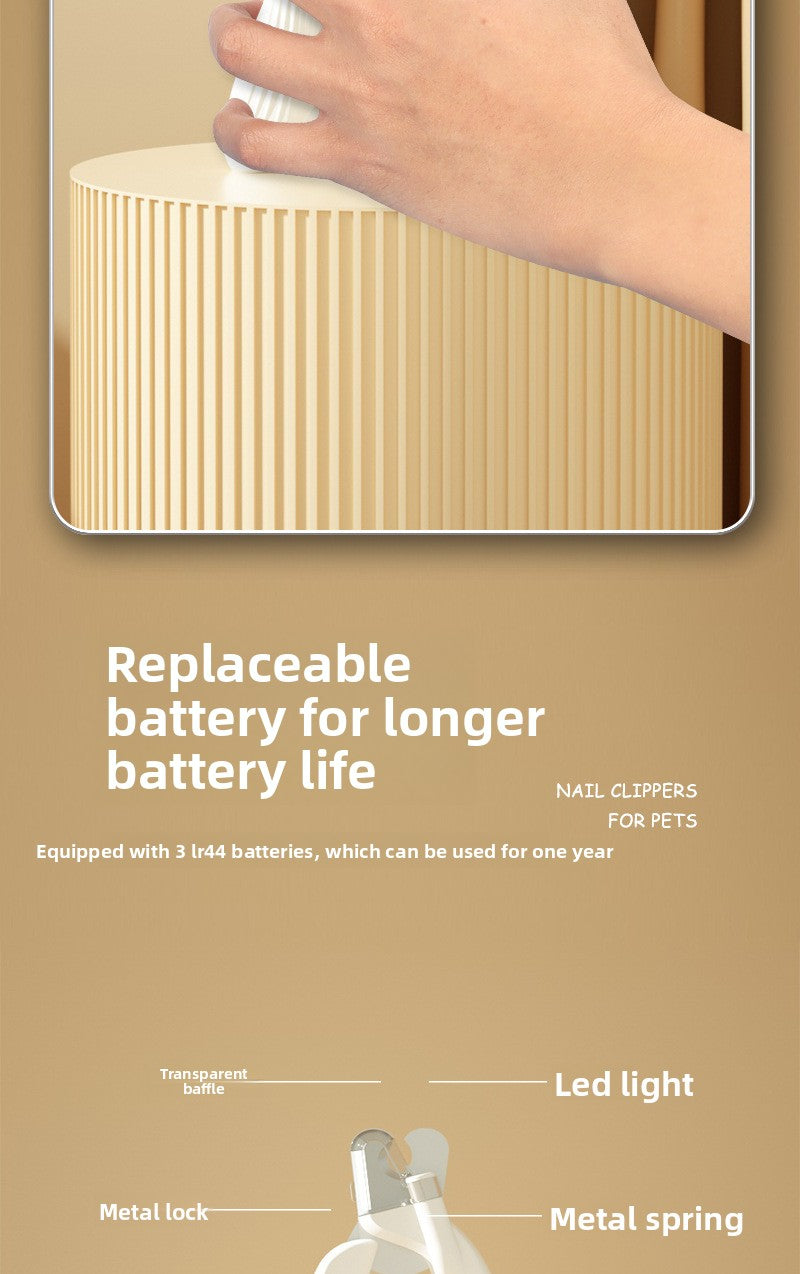 New Pet Nail Clippers with LED Light for Blood Line Observation, Dog Nail Clippers for Beginners, Pet Supplies