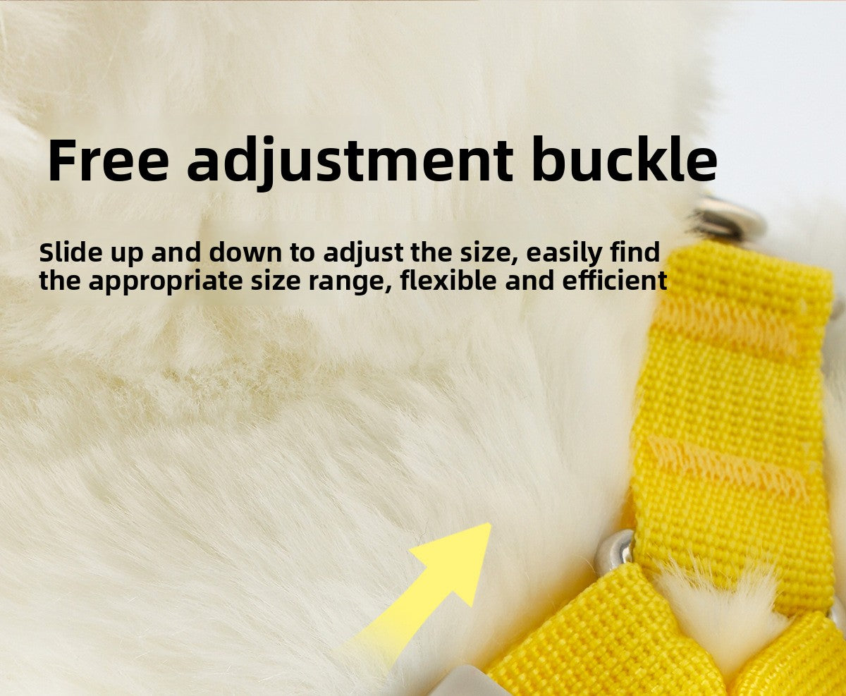 Big Eyes Cute Dog Harness and Leash Set Anti Escape Reflective Adjustable Chest Strap for Small Dogs Outdoor Travel Walking