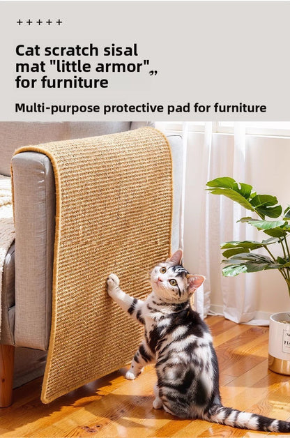 Vertical Wall Sticker Cat Scratch Board Sisal Material Wear Resistant Anti Scratch Sofa Pad Toy