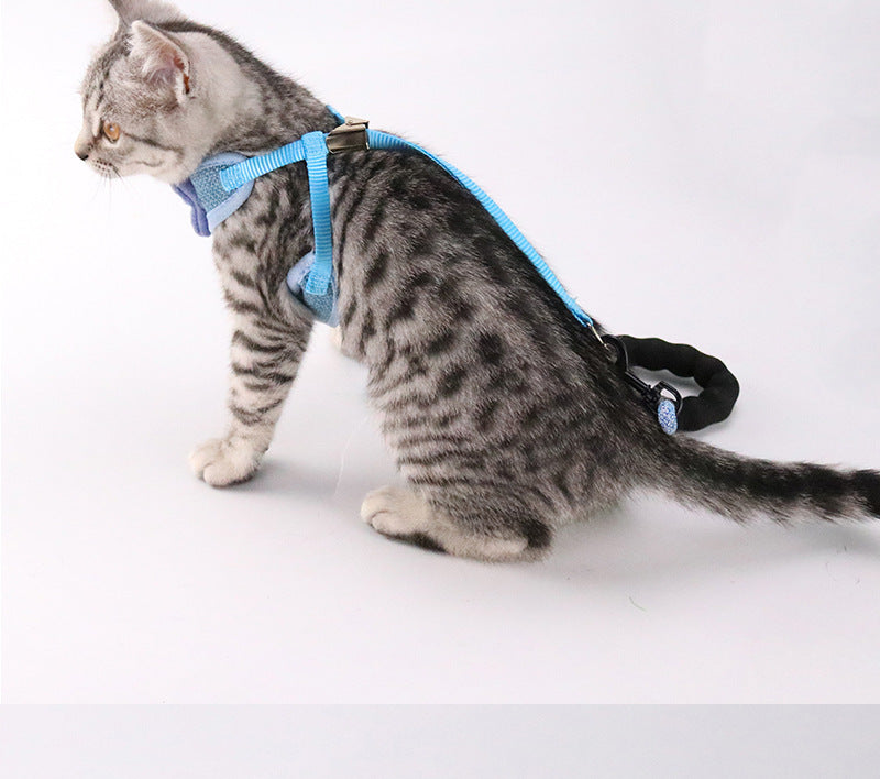 New Bowknot Design Cat Leash Vest-Style Adjustable Walking Harness