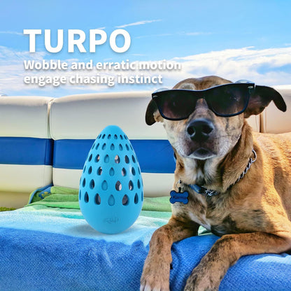 Hollow Multi-Hole Rubber Elastic Dog Bite Ball with Built-in Crinkle Paper