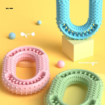 TPR Teething Chew Toy for Dogs and Cats Interactive Dental Cleaning O-Ring Soothing Puppy Kitten Pet Supplies