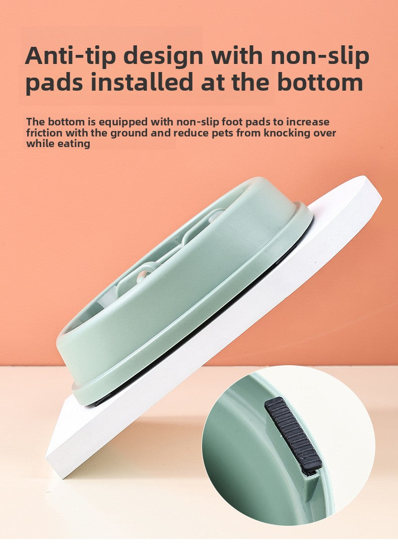 Dog Bowl Cat Bowl Slow Feeder Dog Anti-Choke Slow Feeder Food Bowl Large Capacity Feeder Non-Slip Anti-Tip Pet Bowl