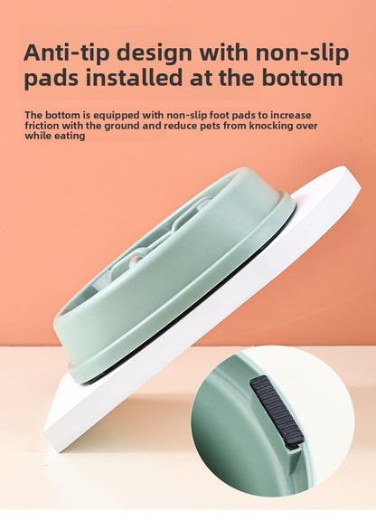 Dog Bowl Cat Bowl Slow Feeder Dog Anti-Choke Slow Feeder Food Bowl Large Capacity Feeder Non-Slip Anti-Tip Pet Bowl