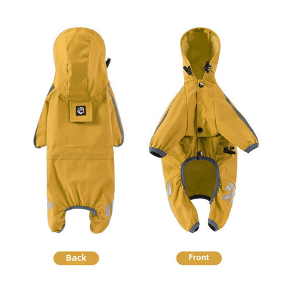 Waterproof Four-Legged Dog Raincoat for Teddy, Pomeranian, and Bichon