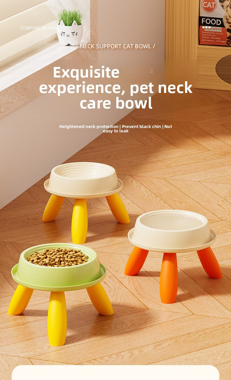 Elevated Pet Bowl for Cats and Dogs High Stand Design Protects Neck Prevents Spill and Slip Durable Anti Vomiting Feeding Bowl for Small Medium Large Pets