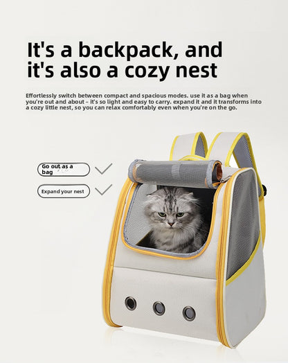 Outdoor Portable Space Capsule Breathable Pet Cat Dog Backpack Bag