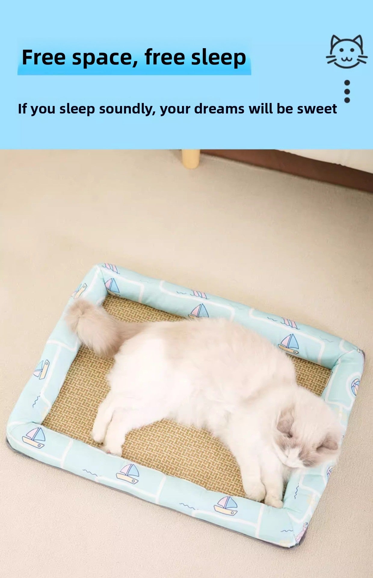 All Season Universal Pet Cooling Mat Bed Cushion for Bichon Dog Cat Summer