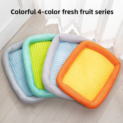 AllSeason Pet Cooling Mat Pad for Dogs Cats Summer WearResistant Bed Essentials