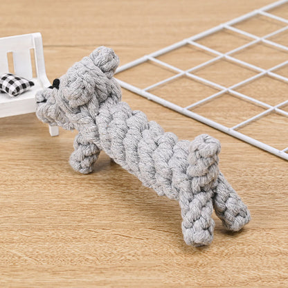 Durable Natural Cotton Rope Chew Toy for Puppies Small Breed Dogs Interactive Pet Toys for Teething and Dental Health