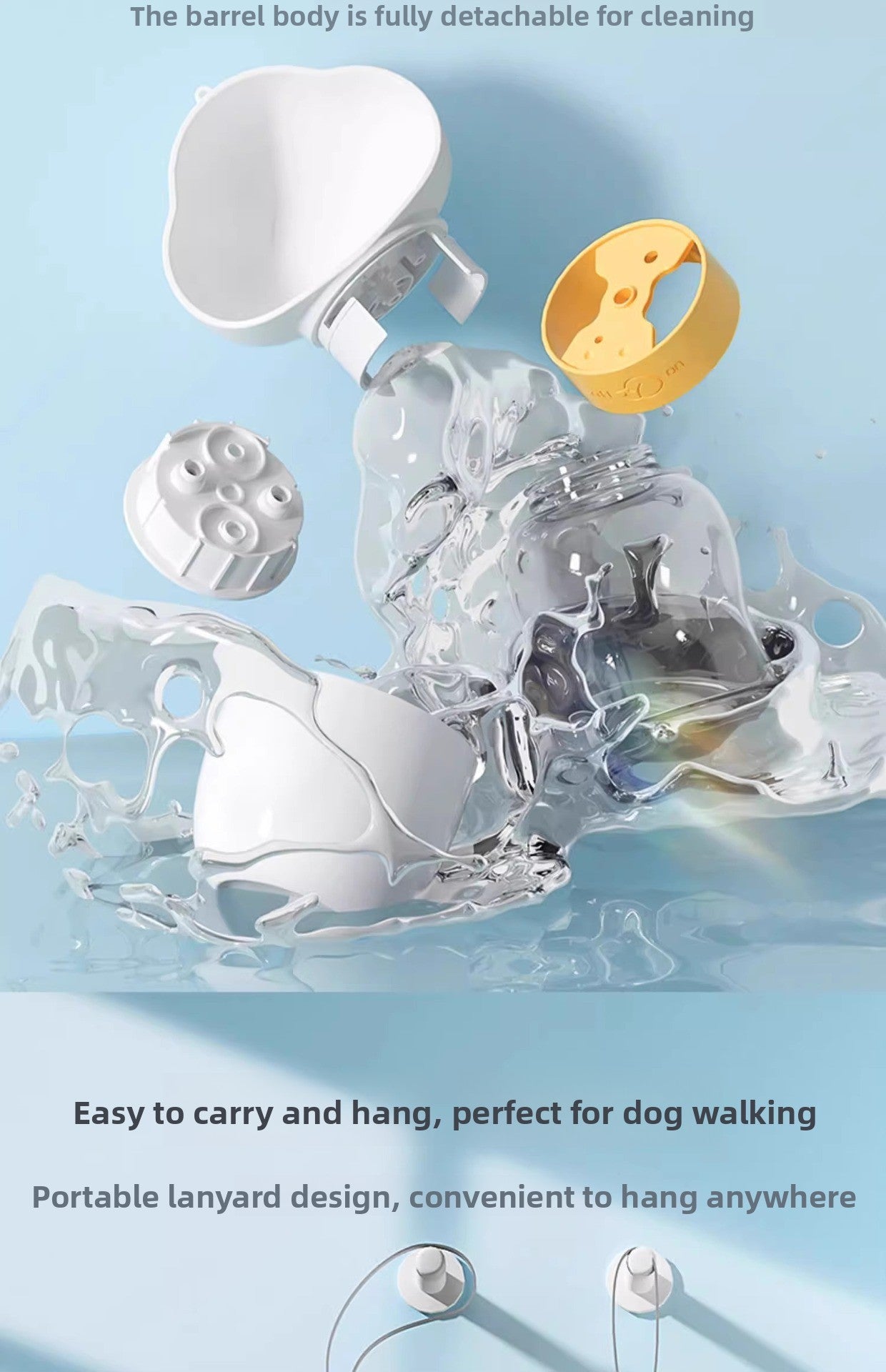 Portable Pet Travel Water Bottle for Dogs Outdoor Drinking Cup Leak Proof Doggy Hydration Supply for Puppy Teddy and Small Medium Dogs