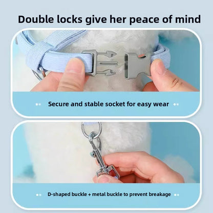 Small Dog Outdoor Walking Leash Vest Style Chest Harness for Teddy Bichon Pomeranian