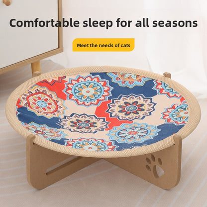 AllSeason Bungee Trampoline Nest Round Cat Scratching Mat Ethnic Sisal OnePiece Board Dropshipping