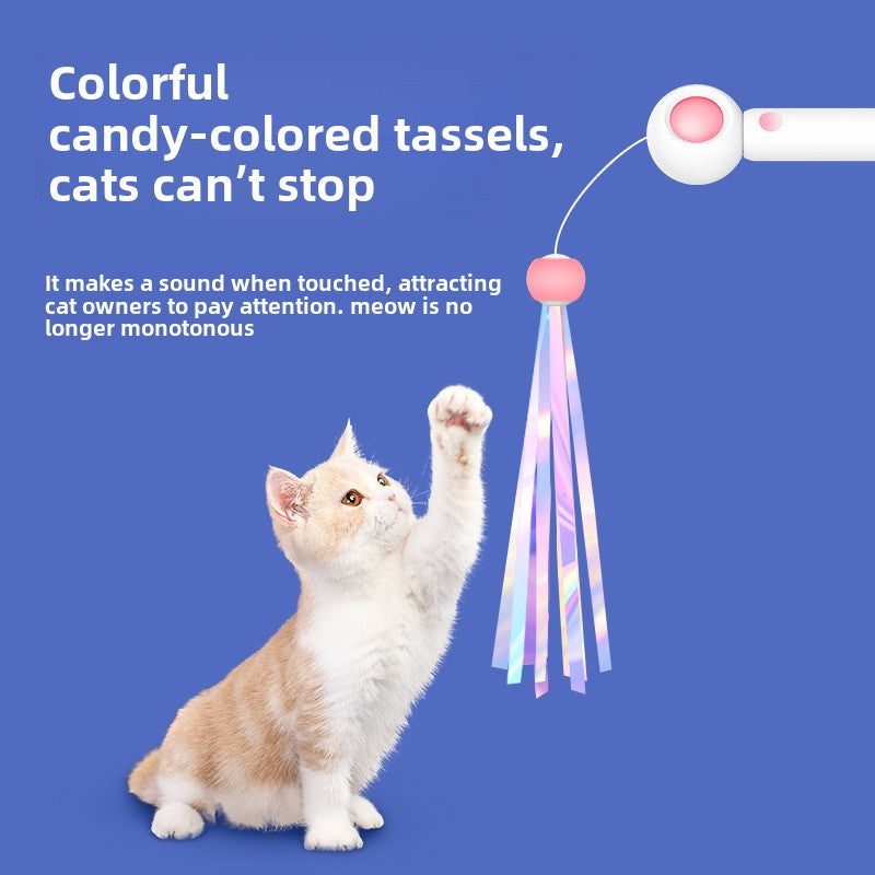 Pet Interactive Cat Wand with Replaceable Fairy Feather Bell