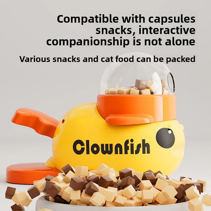 Cat Dog Self-Entertainment Toy: Small Yellow Duck Press-Type Feeder