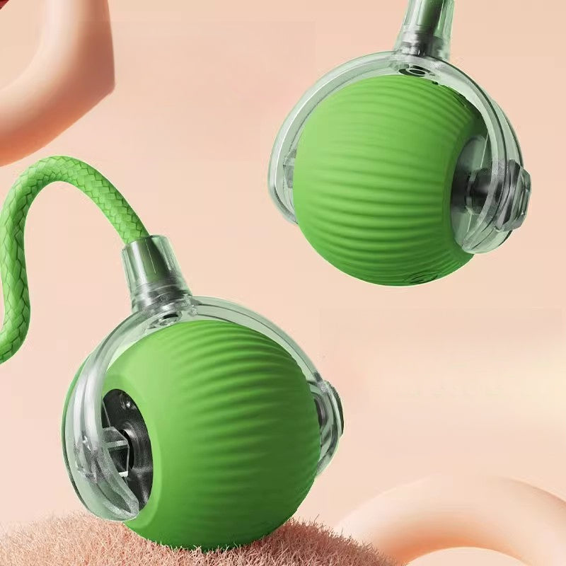 Rechargeable Automatic Cat Toy Ball with Variable Speed Smart Motion for Cats Interactive Self Play Pet Entertainment Teaser Ball