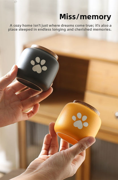 Urne funéraire en céramique gravable pour animaux de compagnie, boîte souvenir scellée et étanche à l'humidité, articles funéraires pour animaux de compagnie 
