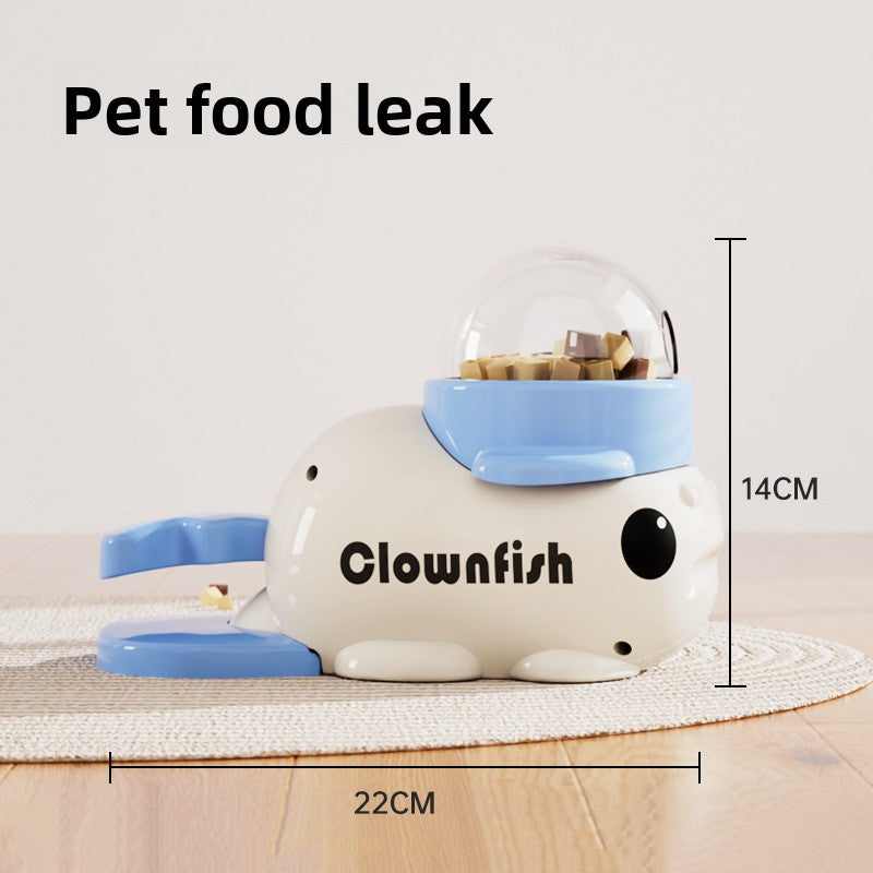 Cat Dog Self-Entertainment Toy: Small Yellow Duck Press-Type Feeder
