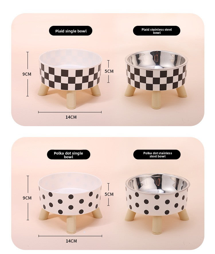 Elevated Anti Spill Cat Bowl Stainless Steel Pet Food and Water Dish with High Stand for Dogs Cats Non Slip Large Capacity Feeding Station