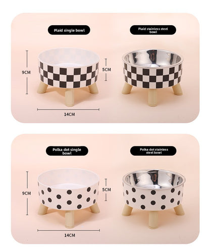 Elevated Anti Spill Cat Bowl Stainless Steel Pet Food and Water Dish with High Stand for Dogs Cats Non Slip Large Capacity Feeding Station