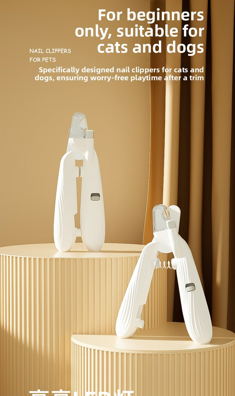 New Pet Nail Clippers with LED Light for Blood Line Observation, Dog Nail Clippers for Beginners, Pet Supplies