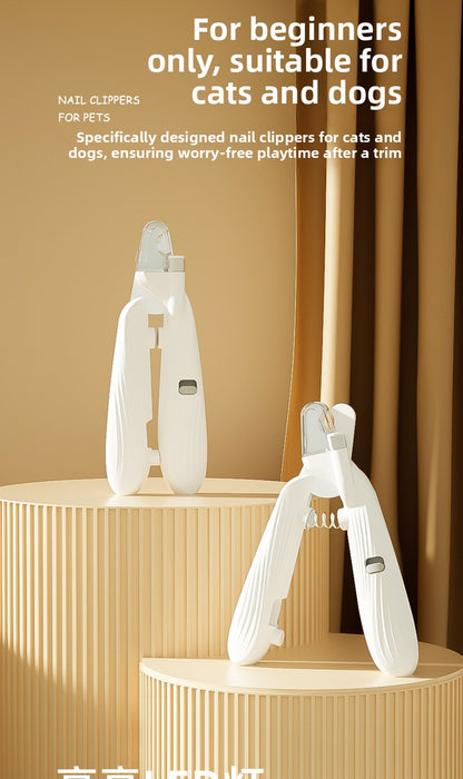 New Pet Nail Clippers with LED Light for Blood Line Observation, Dog Nail Clippers for Beginners, Pet Supplies