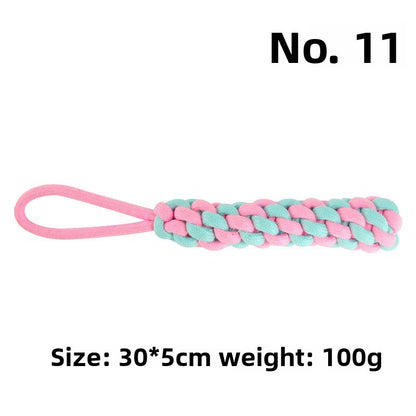 Pink Blue Combination Pet Cotton Rope Knot Toy for Tough Chewing Dogs