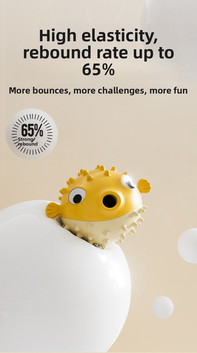 Pet Pufferfish Chew Toy Soft Durable Fun Stress Buster for Dogs