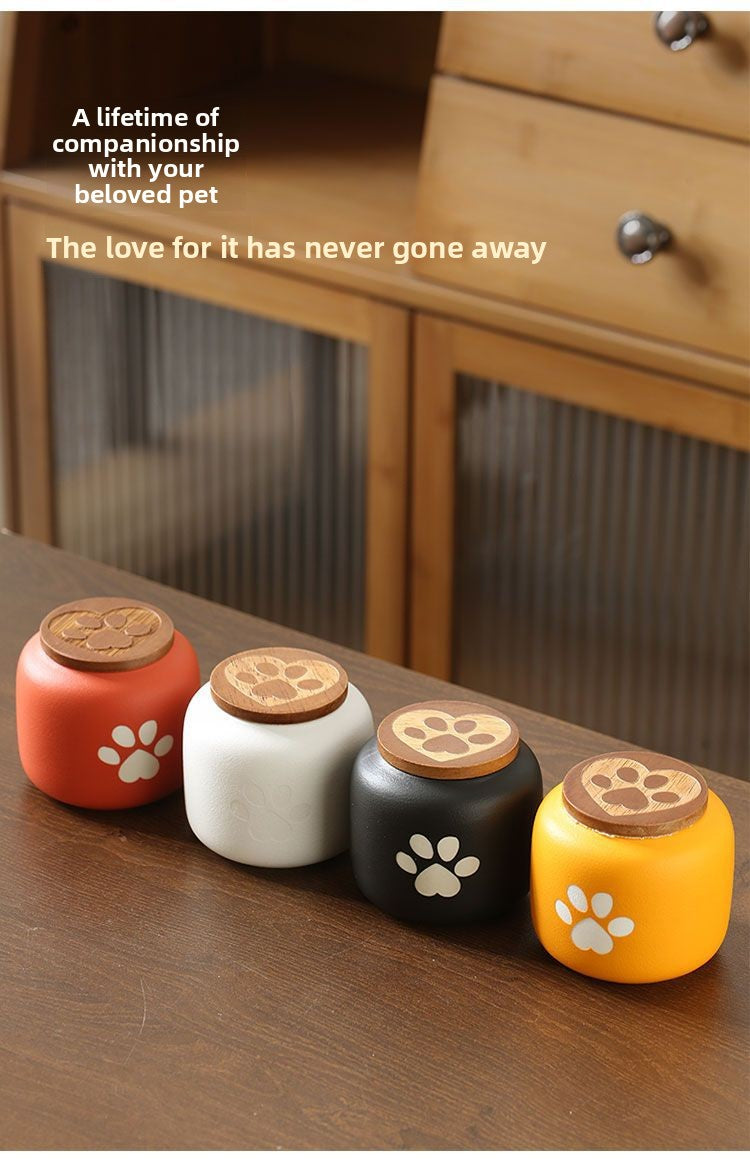 Urne funéraire en céramique gravable pour animaux de compagnie, boîte souvenir scellée et étanche à l'humidité, articles funéraires pour animaux de compagnie 