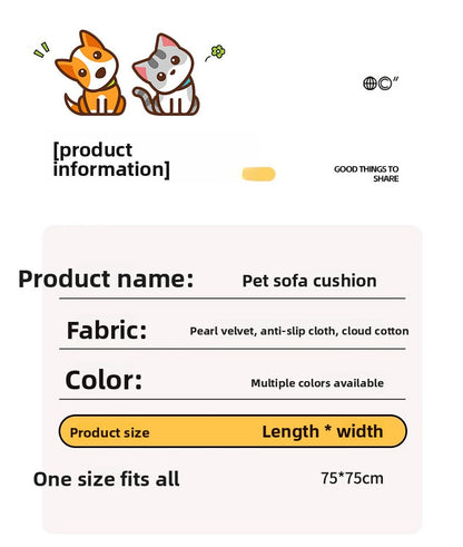 Premium Thickened Pet Sofa Cushion Non-Slip Dog Bed Cat Bed Washable Anti Scratch Furniture Protector for Large Medium Dogs Cats