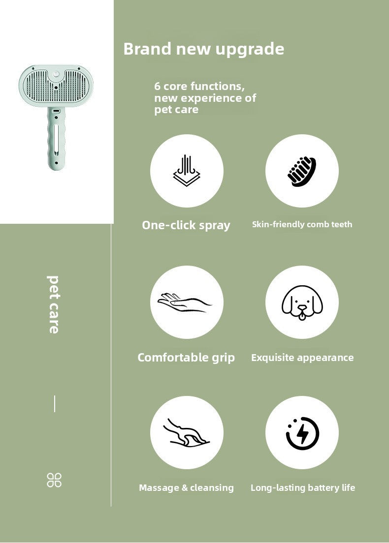 Cat Dog Grooming Comb Spray Non Flying Hair Pet Tool