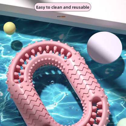 TPR Teething Chew Toy for Dogs and Cats Interactive Dental Cleaning O-Ring Soothing Puppy Kitten Pet Supplies