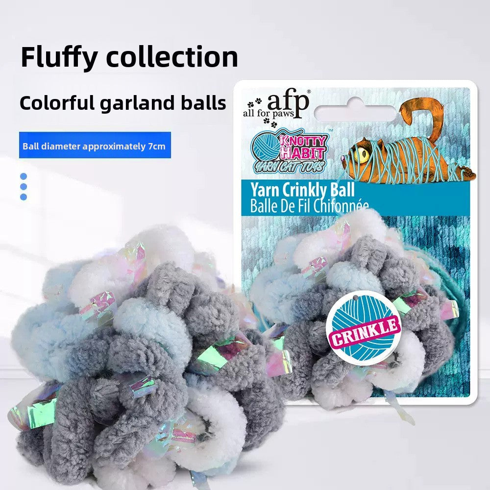 Plush Wool Bite Thread Ball for Cat's Boredom Busting