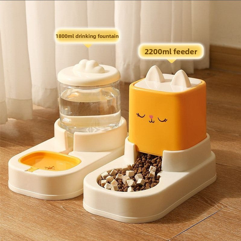 Fully Automatic Cat Drinking Device Combined with Food Feeder for Pets Cats Dogs
