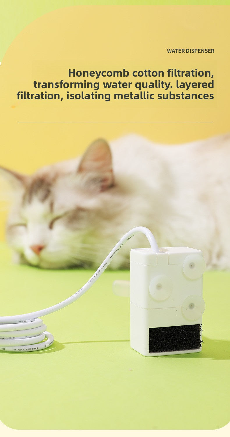 Cactus Shaped Smart Cat Water Dispenser Featuring Filter Flow System