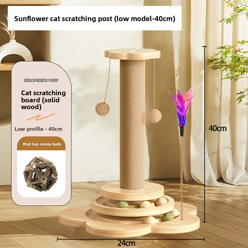 WearResistant Sisal Cat Scratching Post Board Toy for Vertical Climbing Boredom Relief