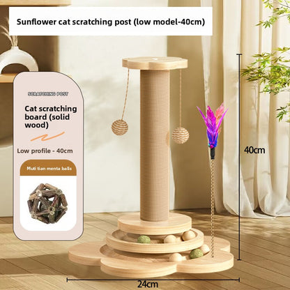 WearResistant Sisal Cat Scratching Post Board Toy for Vertical Climbing Boredom Relief
