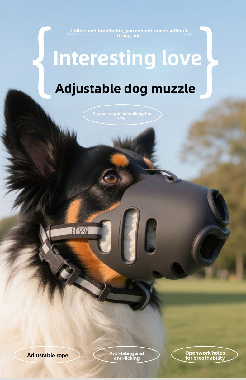 Dog Muzzle Anti Bite Anti Messy Eating Mask for Golden Samoyed All Sizes Pets