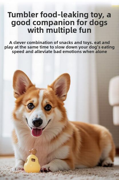 Automatic Treat Dispensing Ball for Dogs Interactive Puzzle Chew Toy Chicken Leg Shape Long Lasting Chewer Toy for Teeth Grinding and Boredom