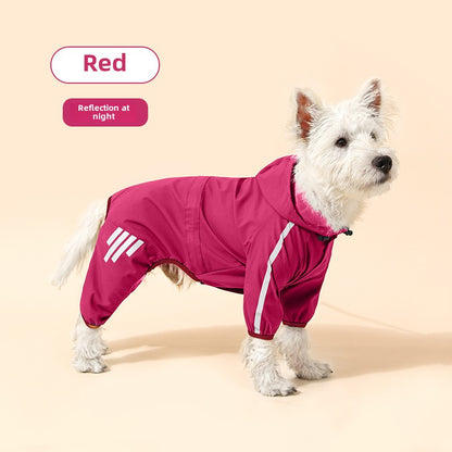 Plus size dog raincoat pet clothes sweatshirt warm windproof raincoat pet assault clothing pet supplies