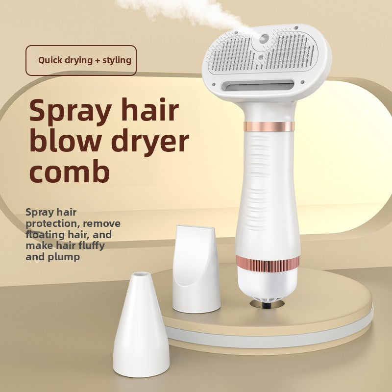 Quick-Dry Fluffy Pet Hair Dryer Spray Combo for Cats Dogs Grooming