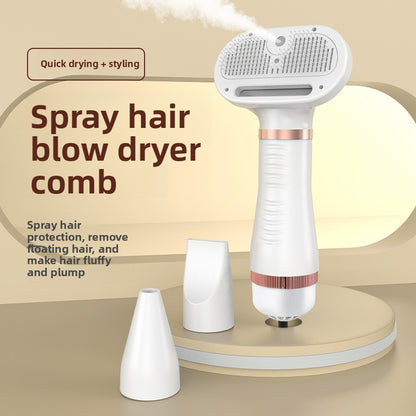 Quick-Dry Fluffy Pet Hair Dryer Spray Combo for Cats Dogs Grooming