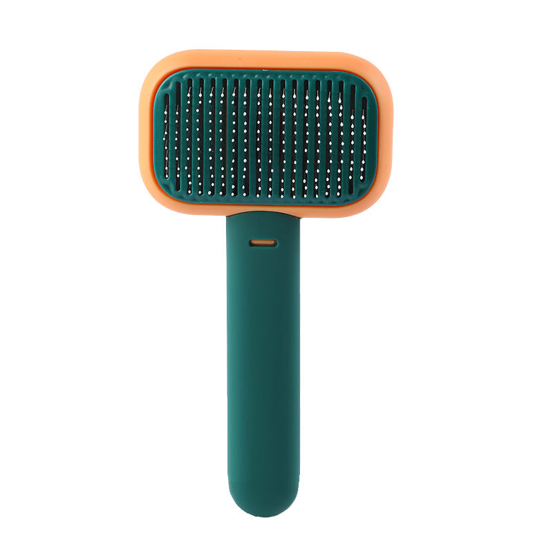 Professional Stainless Steel Pet Deshedding Brush One Click Hair Removal Comb for Cats Dogs Effective Grooming and Massage Tool