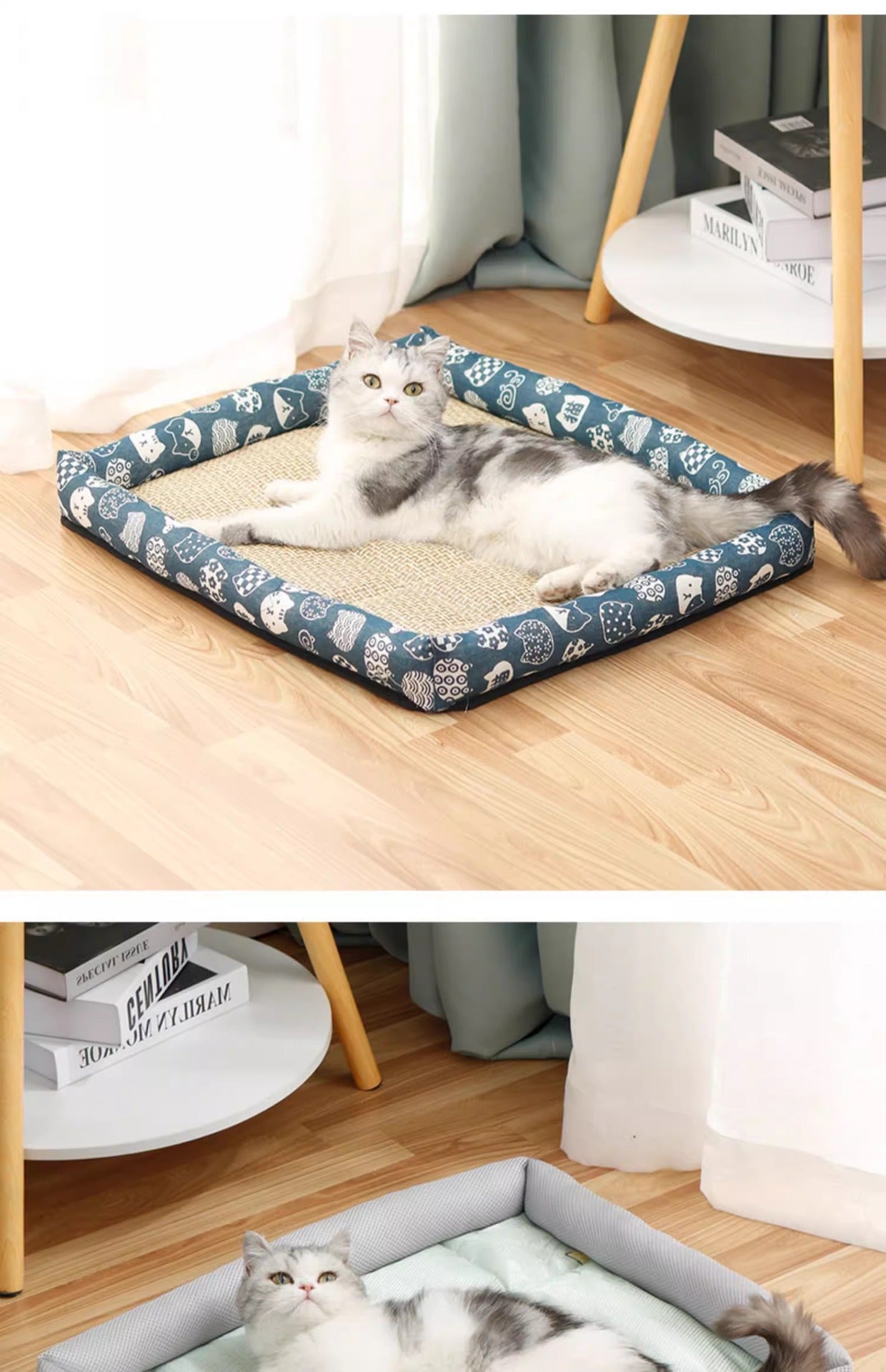 Pet Bed for Cats Dogs AllSeason Mat Summer Cool Sleeping Gear Small Medium Sizes