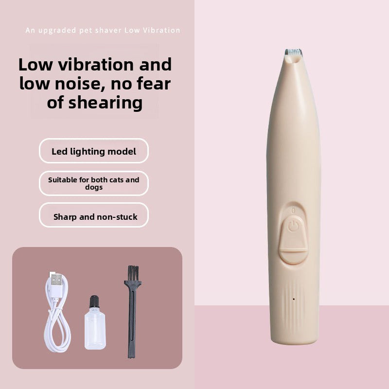 LED Light Pet Hair Trimmer Dog Cat Paw Hair Trimmer Paw Sole Hair Clipper Dog Hair Clipper