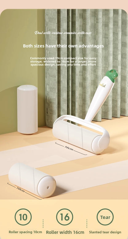 Tearable Carrot Lint Roller Strong Brush for Clothes Pet Hair with Replaceable Paper