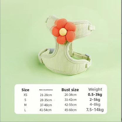 Small Dog Outdoor Walking Leash Vest Style Chest Harness for Teddy Bichon Pomeranian