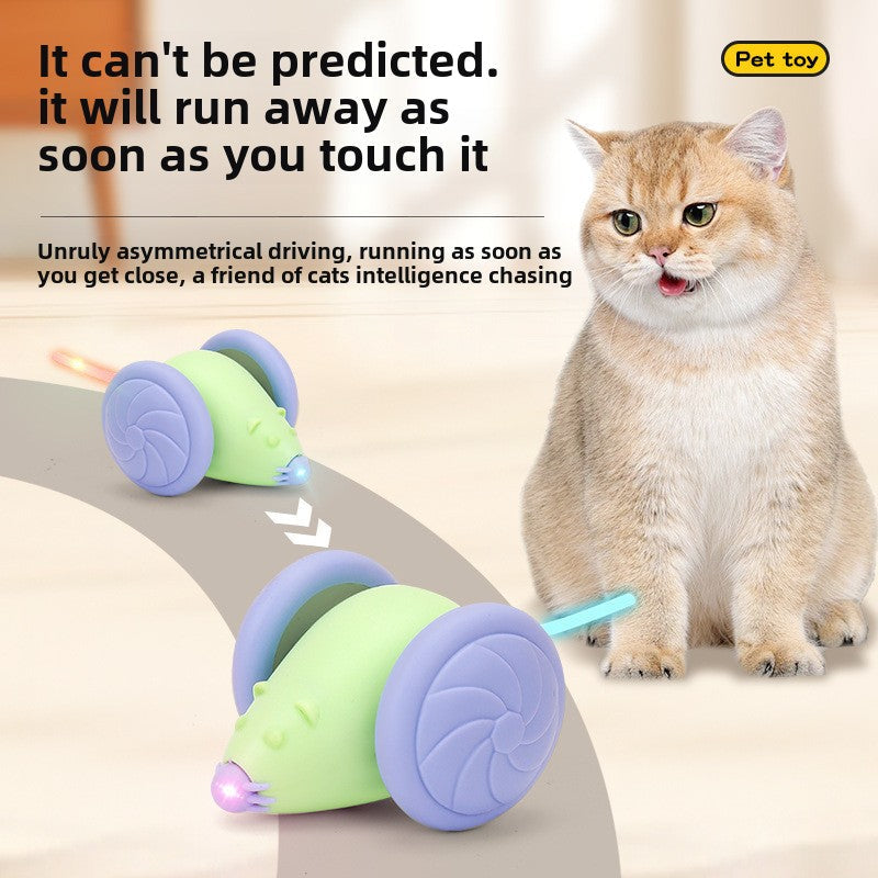 Pet Electric Toy Racing Car Mouse Laser Teaser Stick Self-entertainment Cat Artifact