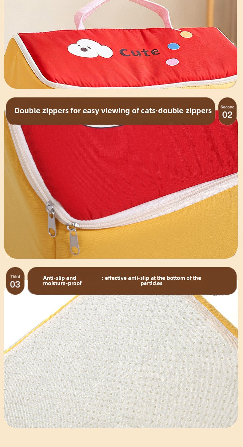 Cat House All-Season Universal Removable Washable Pet House Cat House Fully Enclosed Autumn Winter Warm Plush Dog House